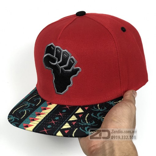 Mũ hiphop snapback màu đỏ họa tiết cá tính SN86