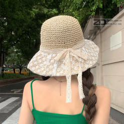 mũ cói đi biển nữ đẹp phong cách hàn quốc mcdbn018 (7)