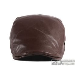 Mũ Beret Nam Da PU MN016 Cao Cấp, Phong Cách Cổ Điển - Ảnh 3