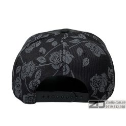 Mũ Snapback Hiphop SN104 Họa Tiết Hoa Lá Màu Đen - Ảnh 3