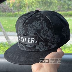 Nón Hiphop SN104 Họa Tiết Hoa Lá Màu Đen (5)